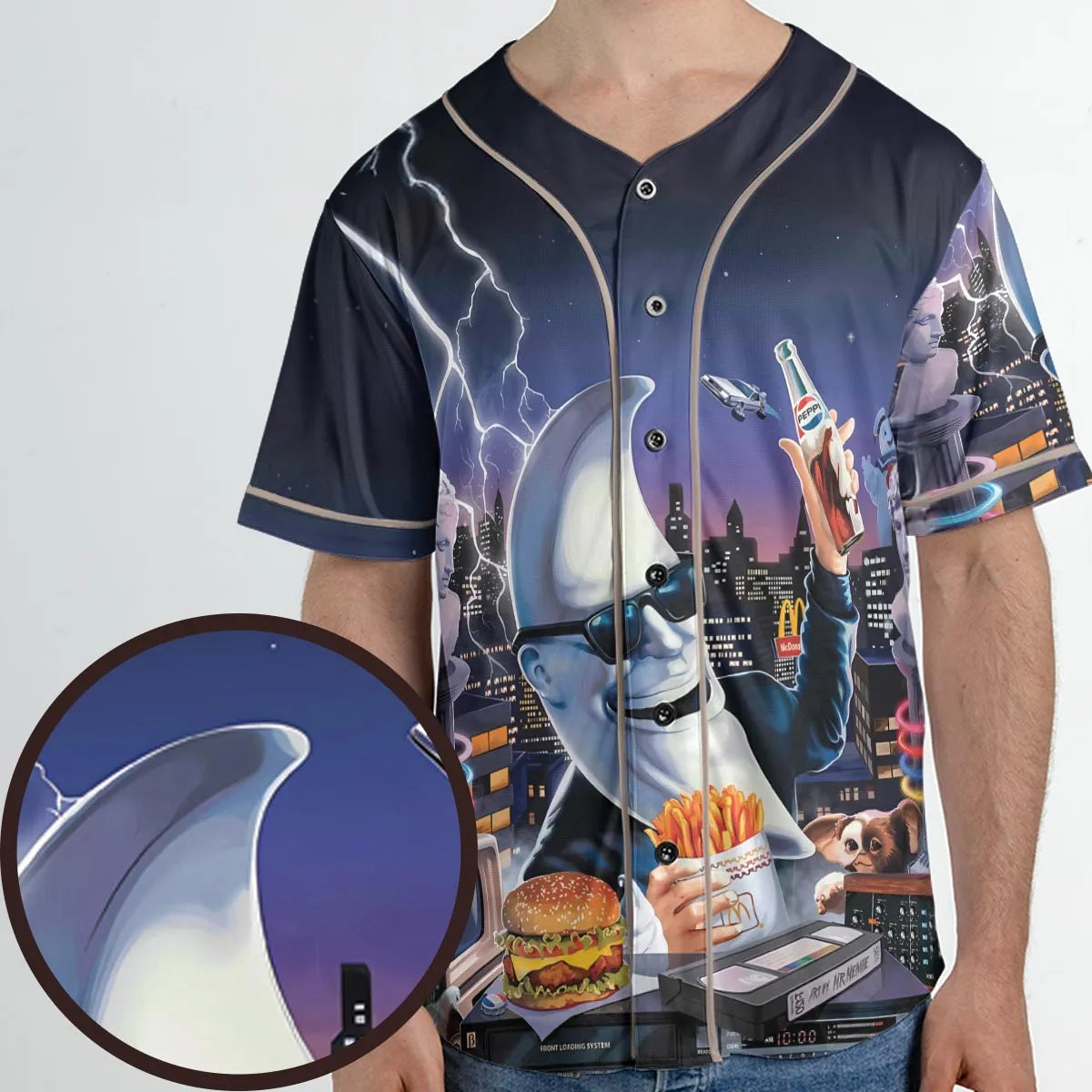 Retro Moon Mac Tonight Unisex Baseball Jersey