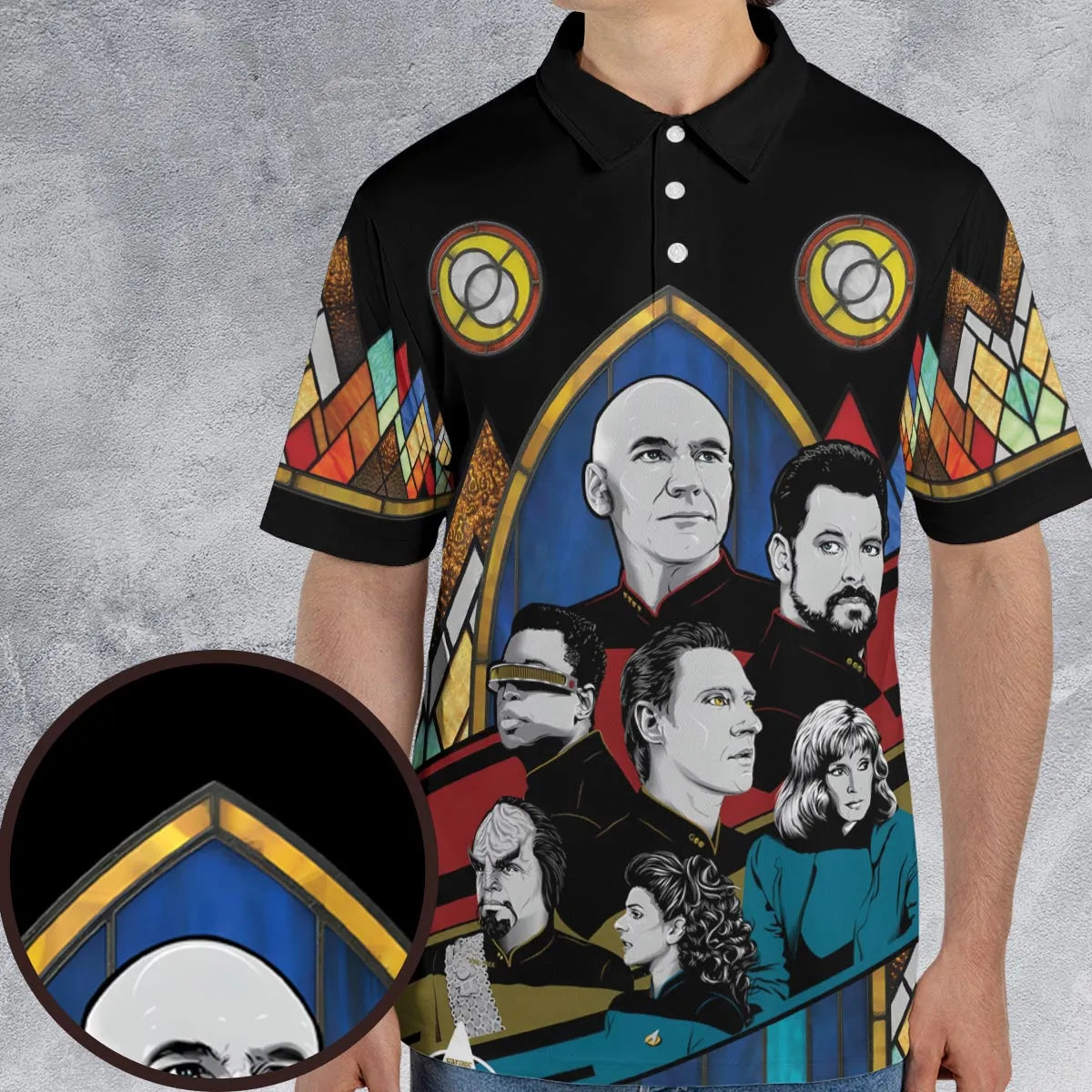 The Next Generation Star Trek AOP Men/Women Polo Shirt