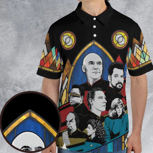 The Next Generation Star Trek AOP Men/Women Polo Shirt