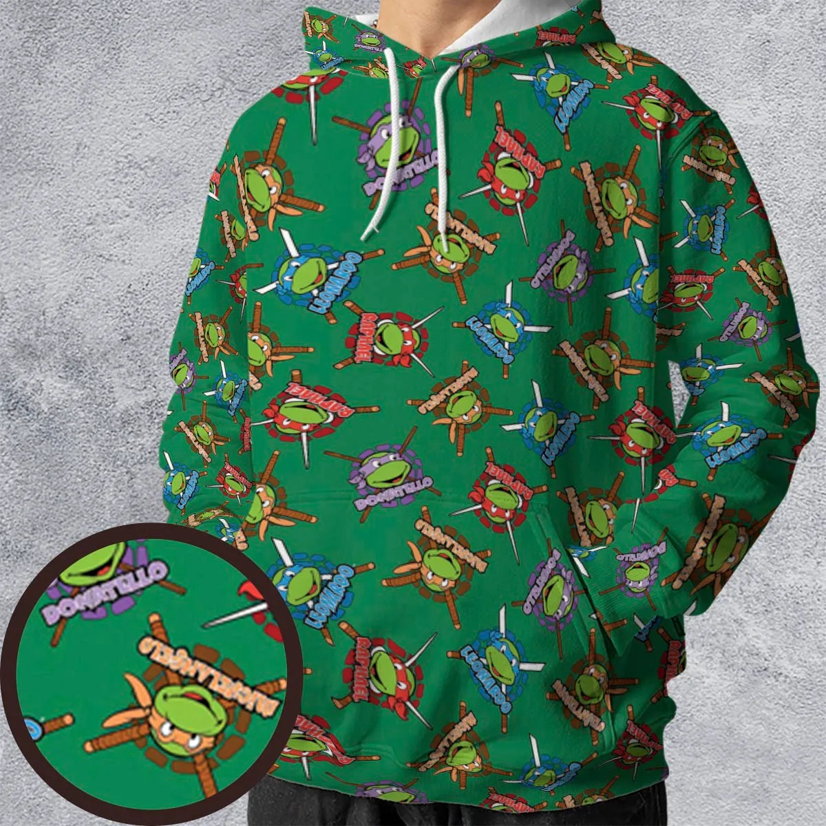 TMNT Characters Pattern All-over Print Hoodie