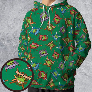 TMNT Characters Pattern All-over Print Hoodie