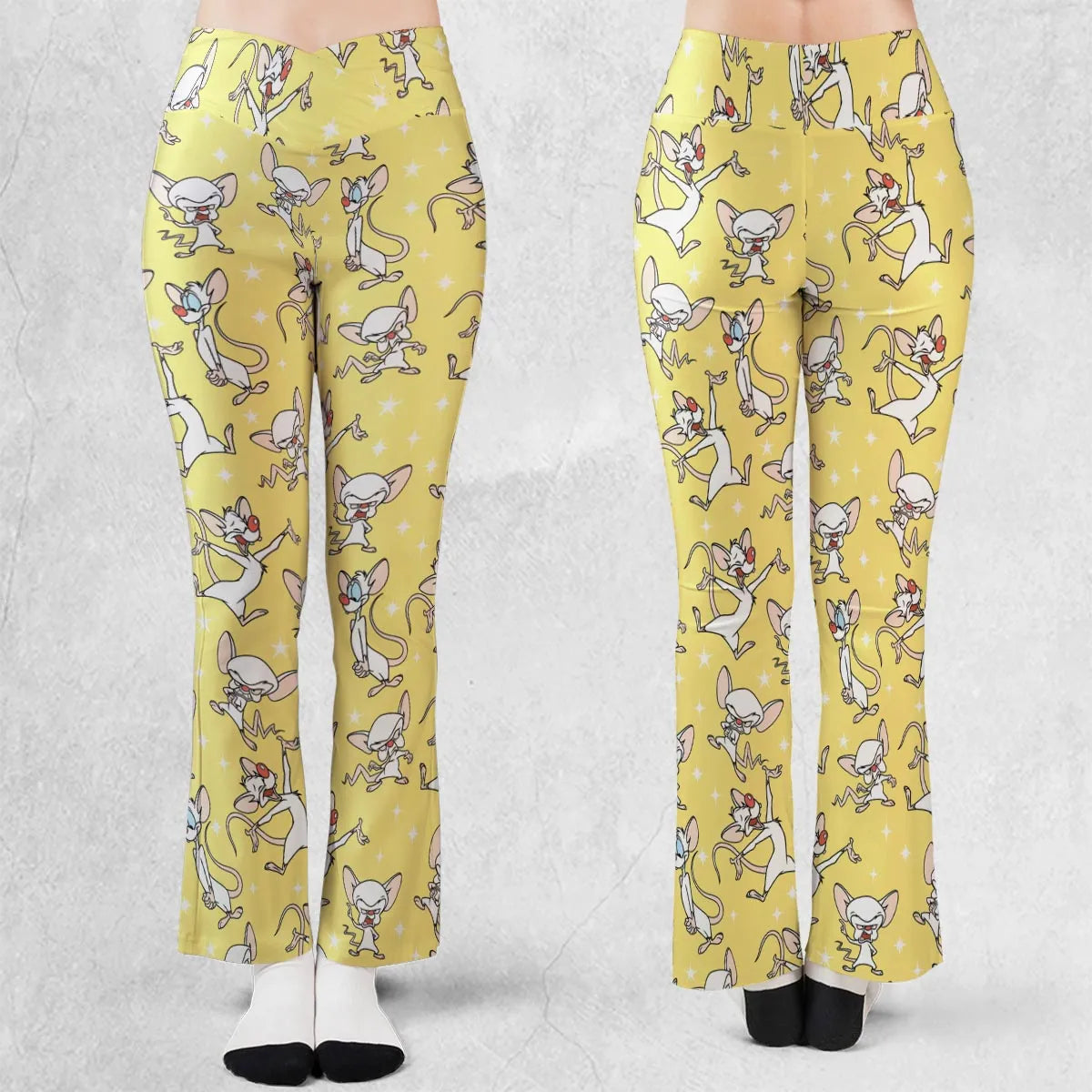 Lab Style Pinky and the Brain Flare Leggings