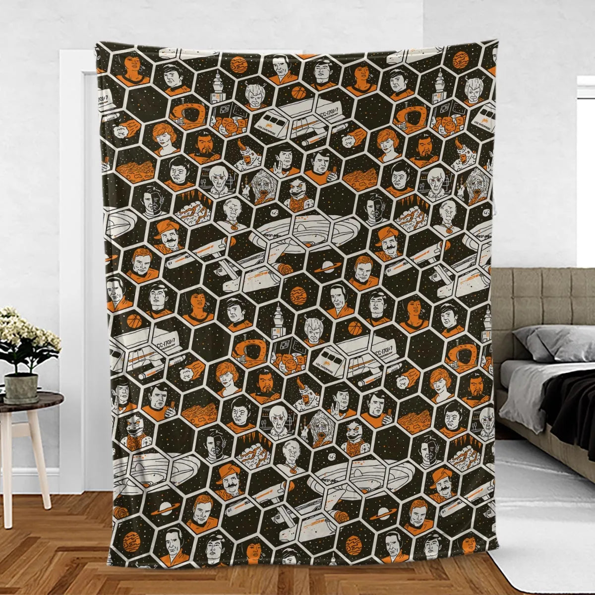 TrekToon Star Trek Hive Pattern Fleece Blanket