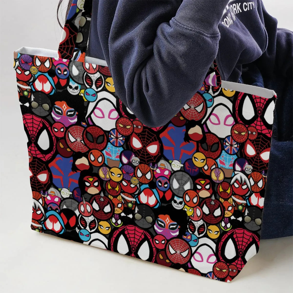 Spide-Mania Spider-Verse Large Tote Bag