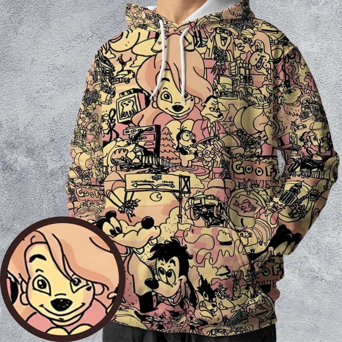 Goofy Movie Collage All-over Print Hoodie