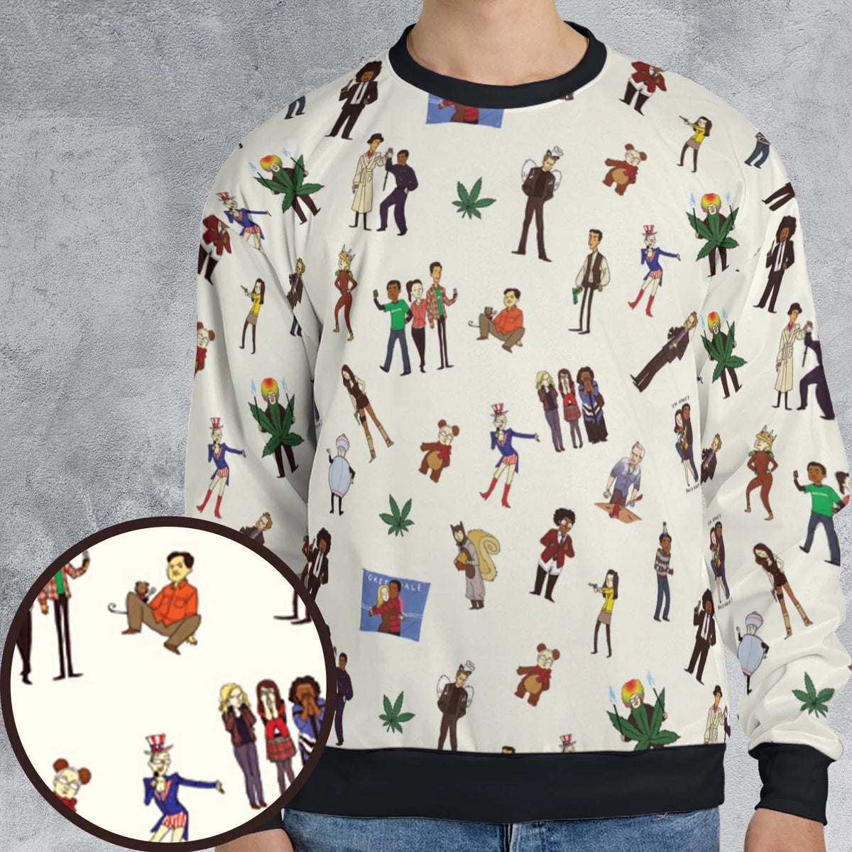 Community Characters Costumes Pattern All-over Print Sweatshirt
