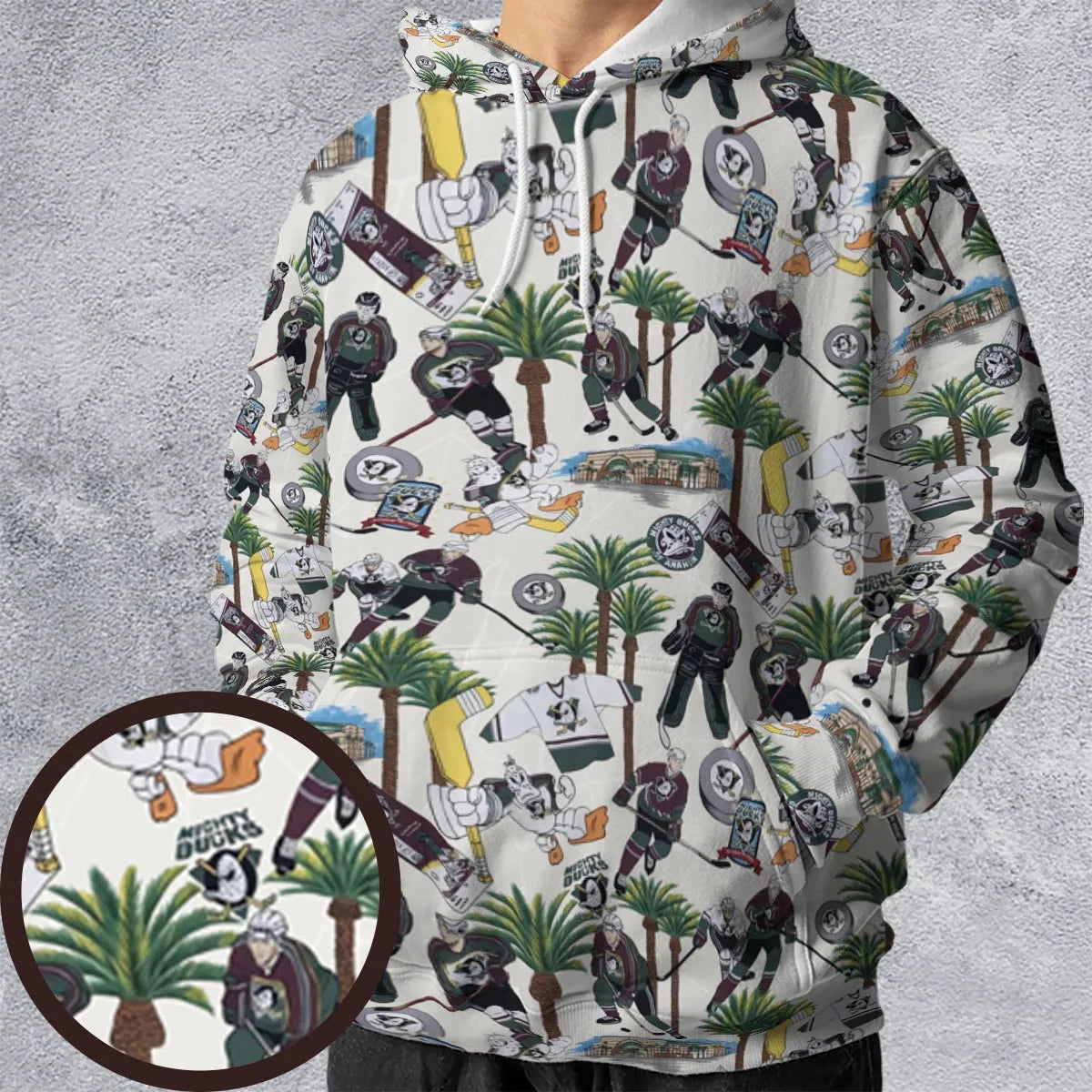 Hockey Mighty Ducks Players All-over Print Hoodie
