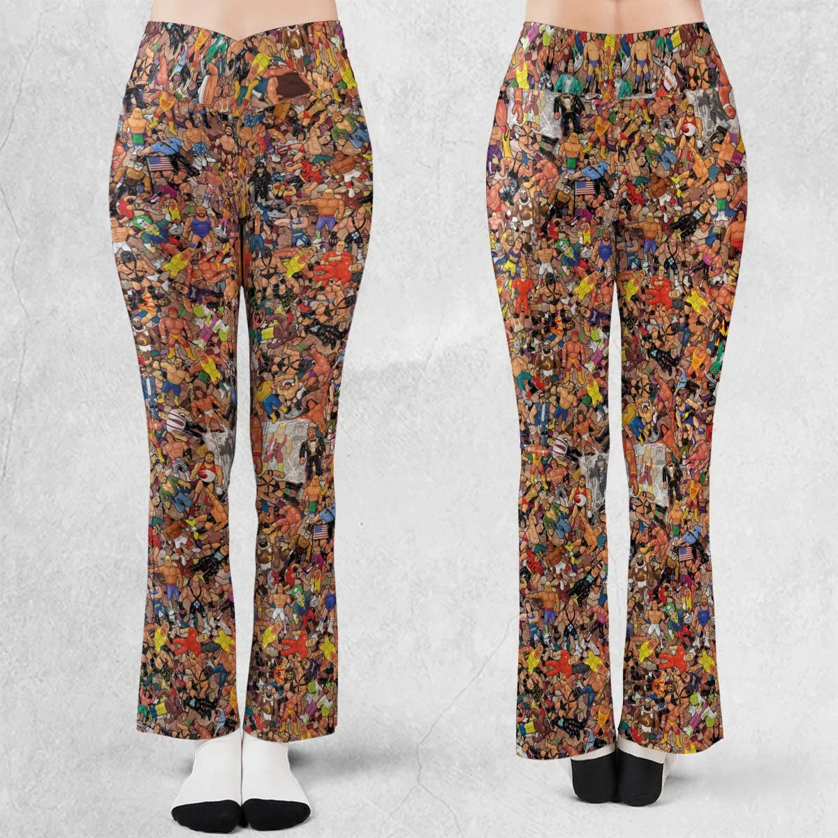 Wrestling Hulk Hogan and Buddies Figures Flare Leggings