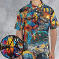 Spaceships Death Star Suncatcher Glass AOP Men/Women Polo Shirt