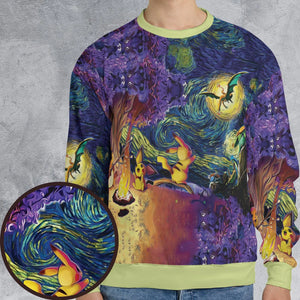 Pokemon Starry Night Campfire All-over Print Sweatshirt
