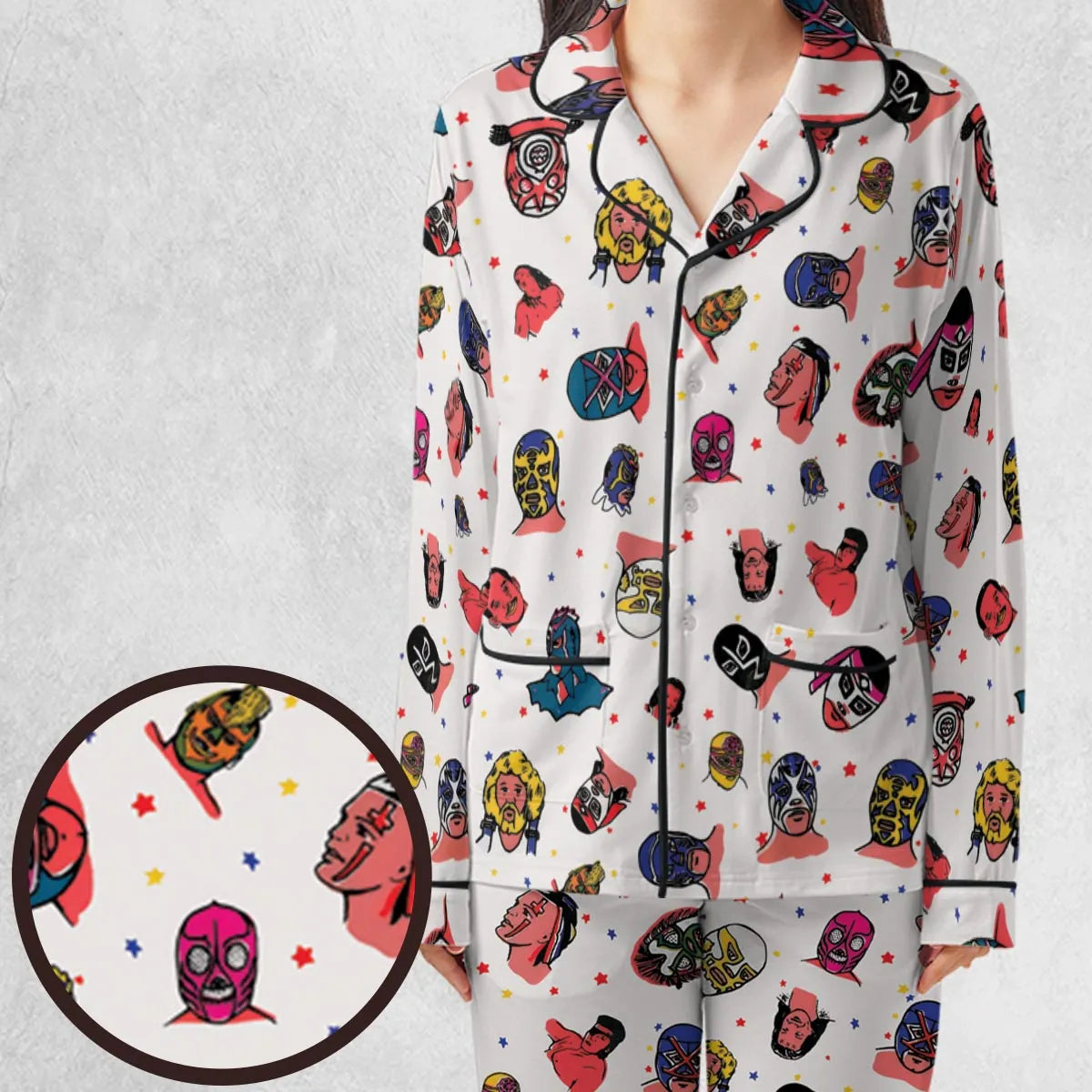 Lucha Libre Wrestling Pajamas Set