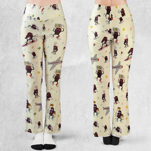 Hardee's california Raisins Mascots Flare Leggings