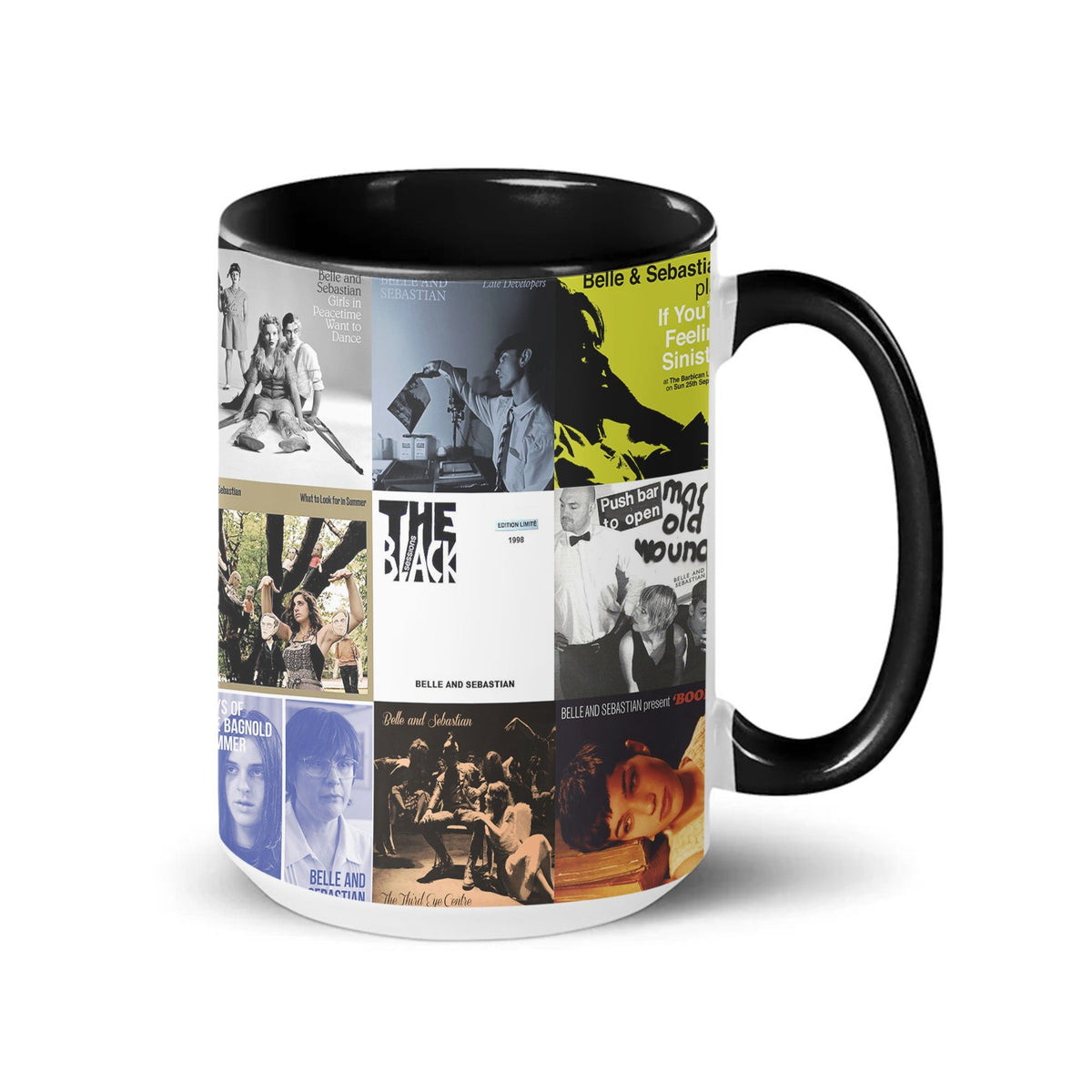 Belle and Sebastian Accent Mug Classic Album Cover Collage Gift for Indie Pop Fans
