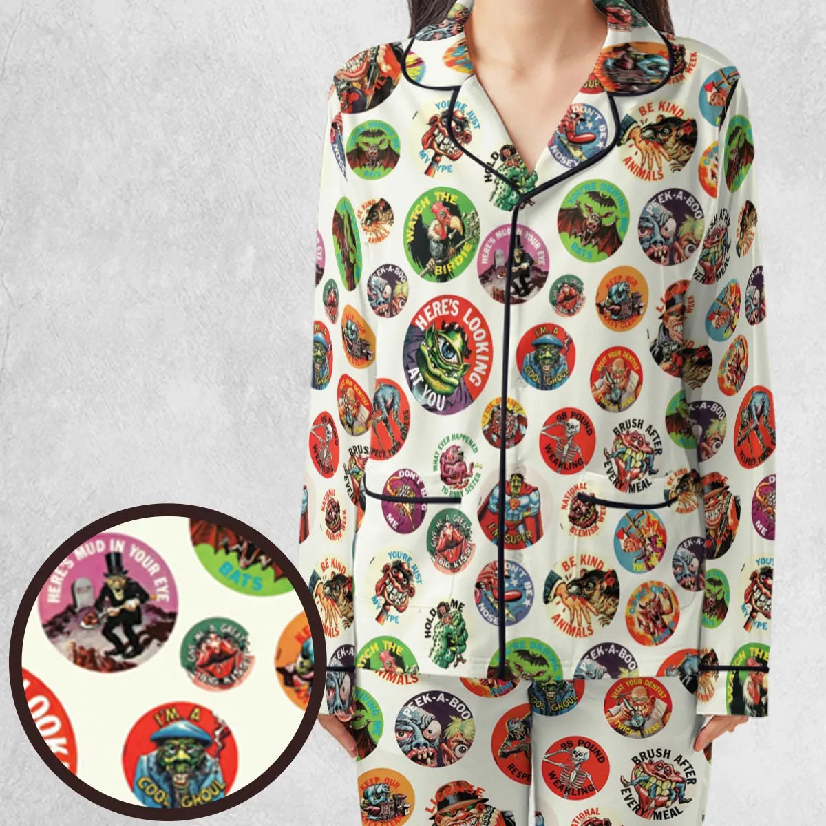 Nostalgic Memories Ugly Buttons Pajamas Set