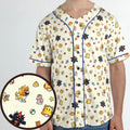 Super Mario Characters Pattern Unisex Baseball Jersey