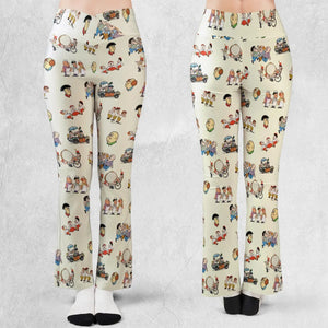 Three Stooges Cartoon 1965 Flare Leggings