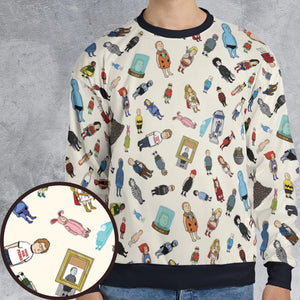 Bobby Hill King Of The Hill Pattern All-over Print Sweatshirt