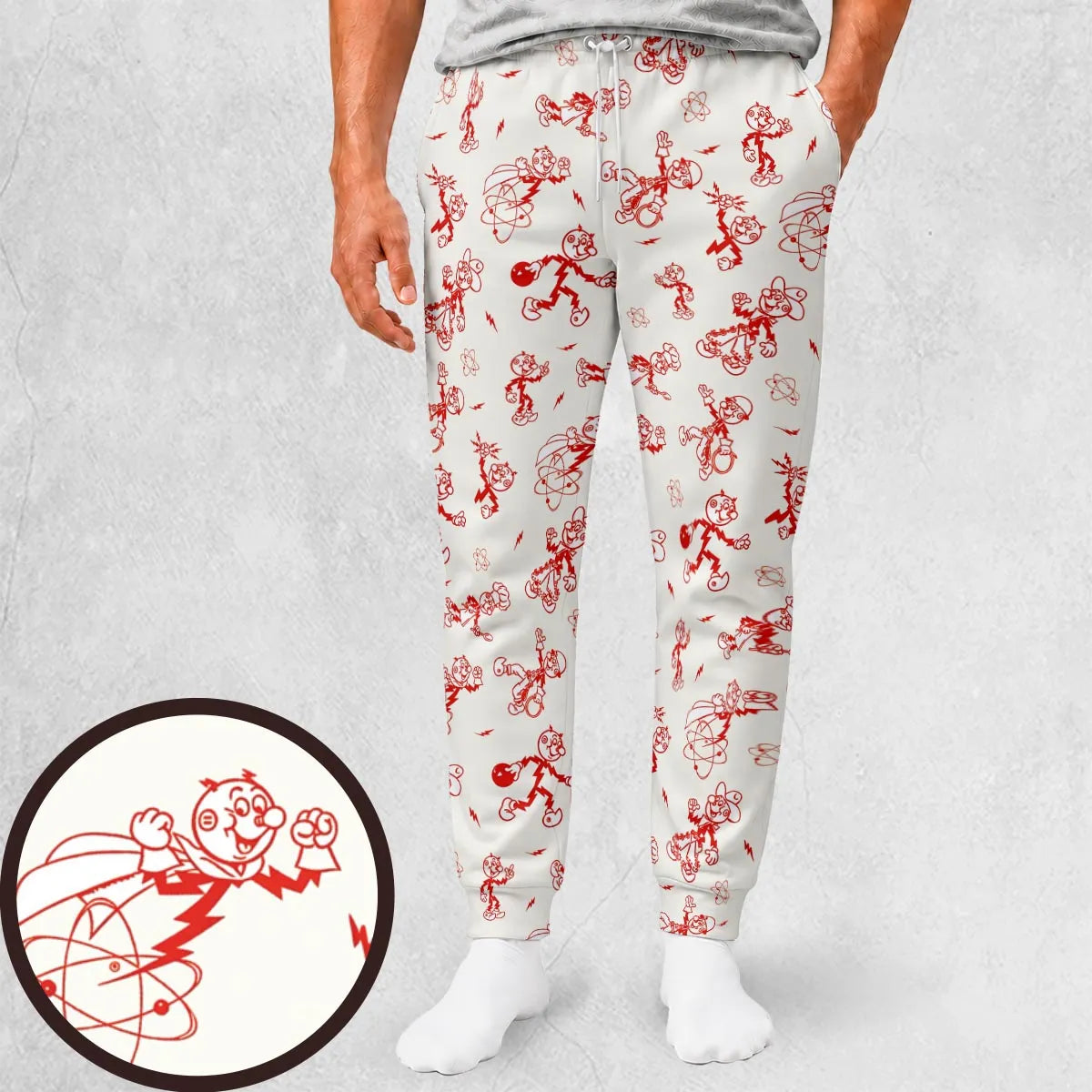 Vintage Style Nostalgic Reddy Kilowatt Sweatpants