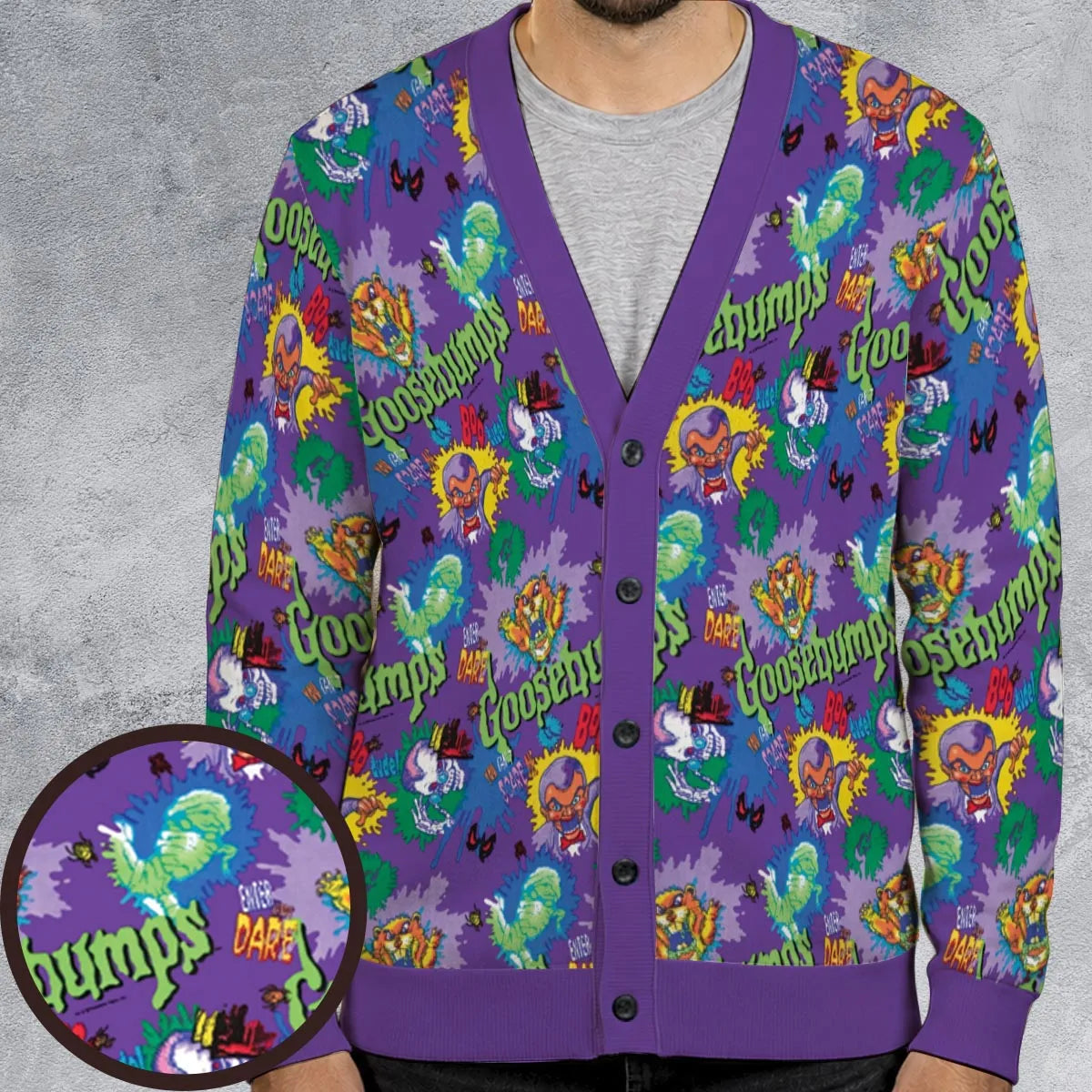 You Can't Scare Me Goosebumps Cardigan