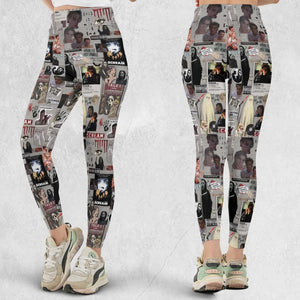 Crime Scene Scream Aesthetic Pattern Legging