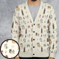 The Holy Grail Pattern Monty Python Button Down Cardigan