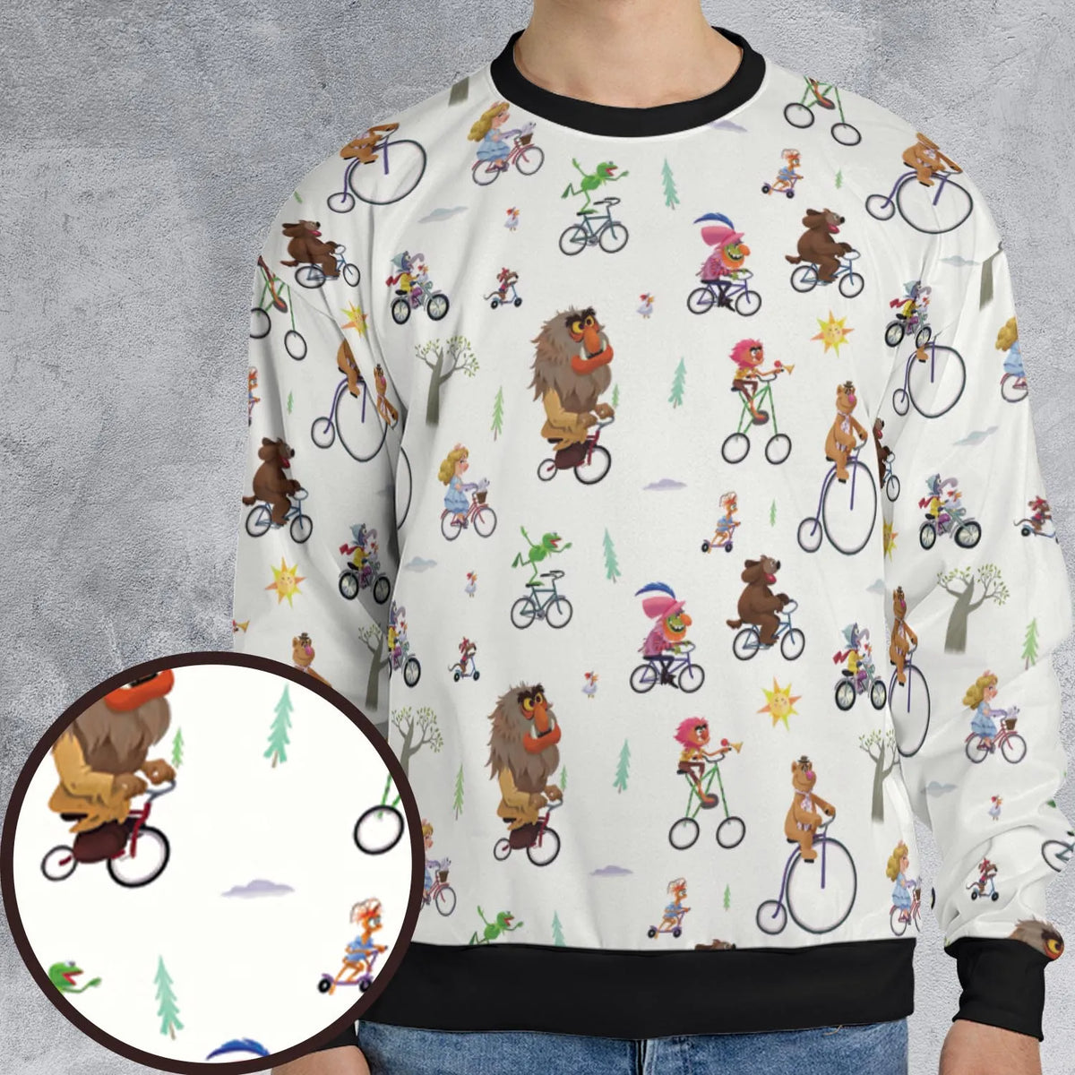 The Muppet Movie Bike Scene All-over Print Sweatshirt