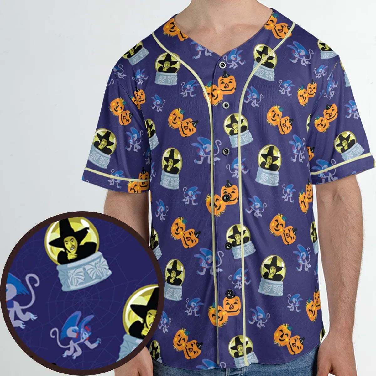 Wicked Witch Flying Monkey Unisex Baseball Jersey