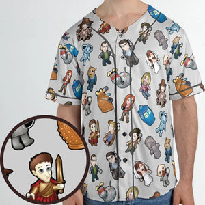 Cartoon Who Doctor Who Unisex Baseball Jersey