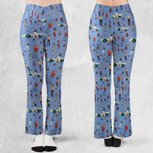 Speed Racer Characters Pattern Flare Leggings