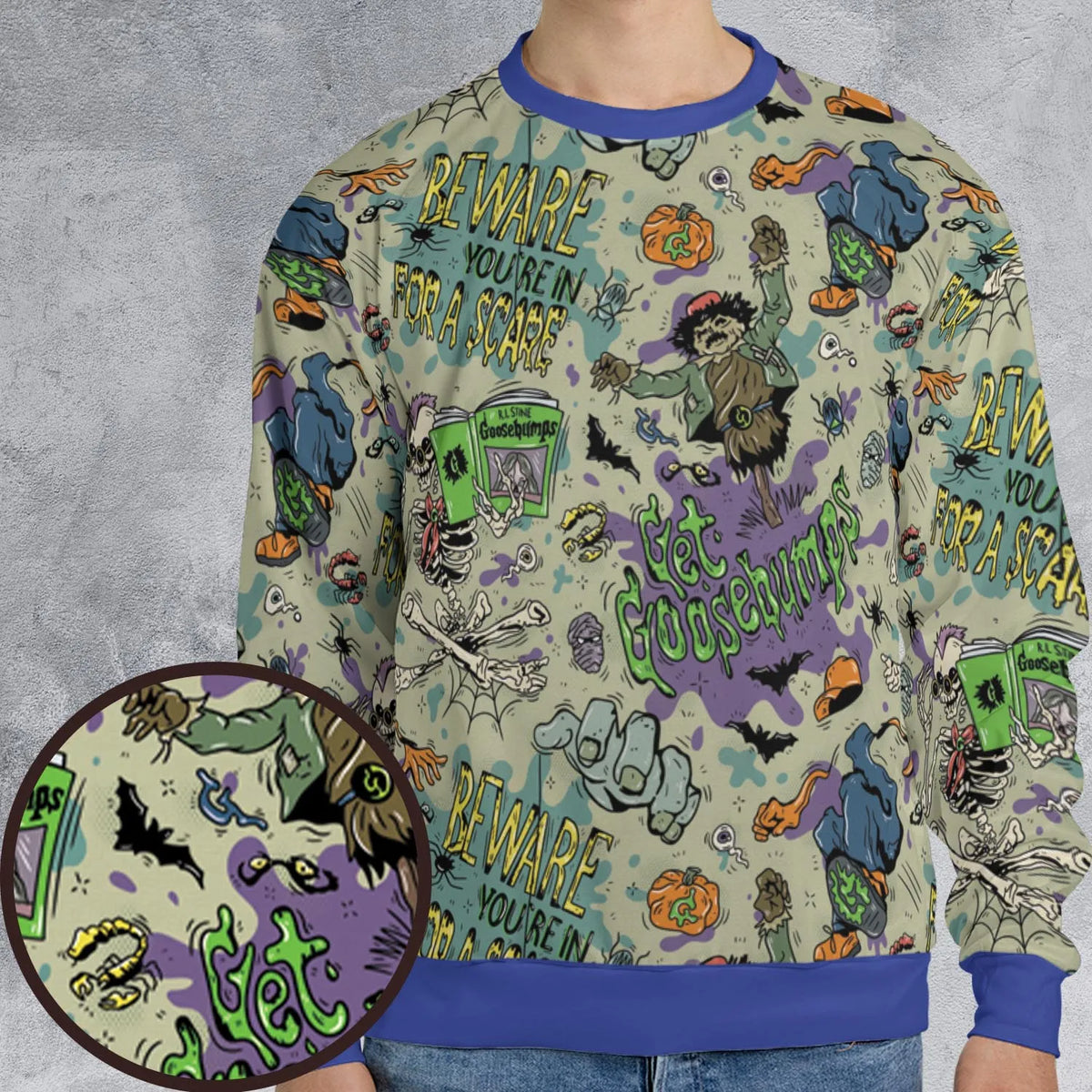Beware You're In For A Scare Goosebumps All-over Print Sweatshirt