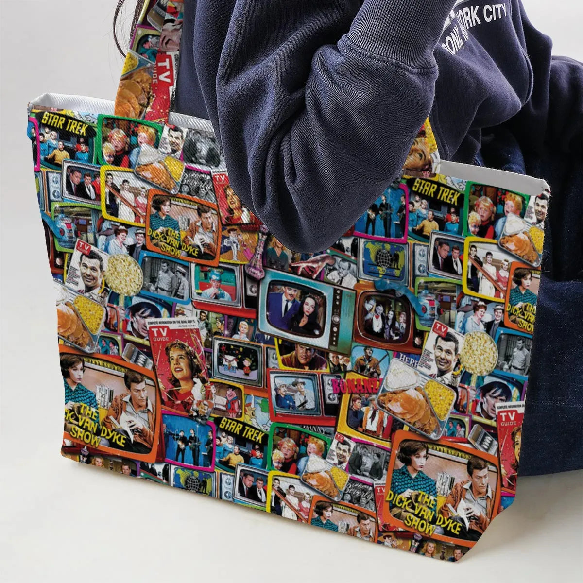 The 60s Classic TV Shows Large Tote Bag