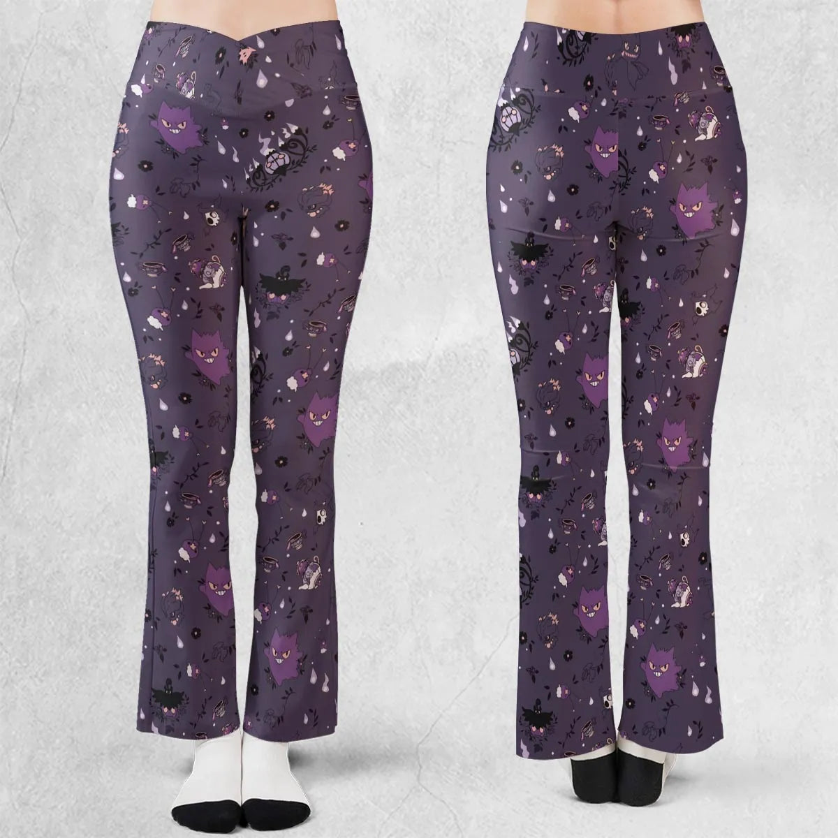 Pokemon Ghost-typen Gengar Banette Litwick Mismagius Flare Leggings