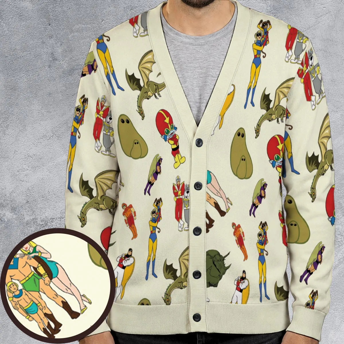 Herculoids and The Rest Of Hanna Barbera Space Stars Cardigan