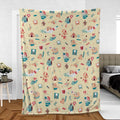 Ren and Stimpy Pattern Fleece Blanket