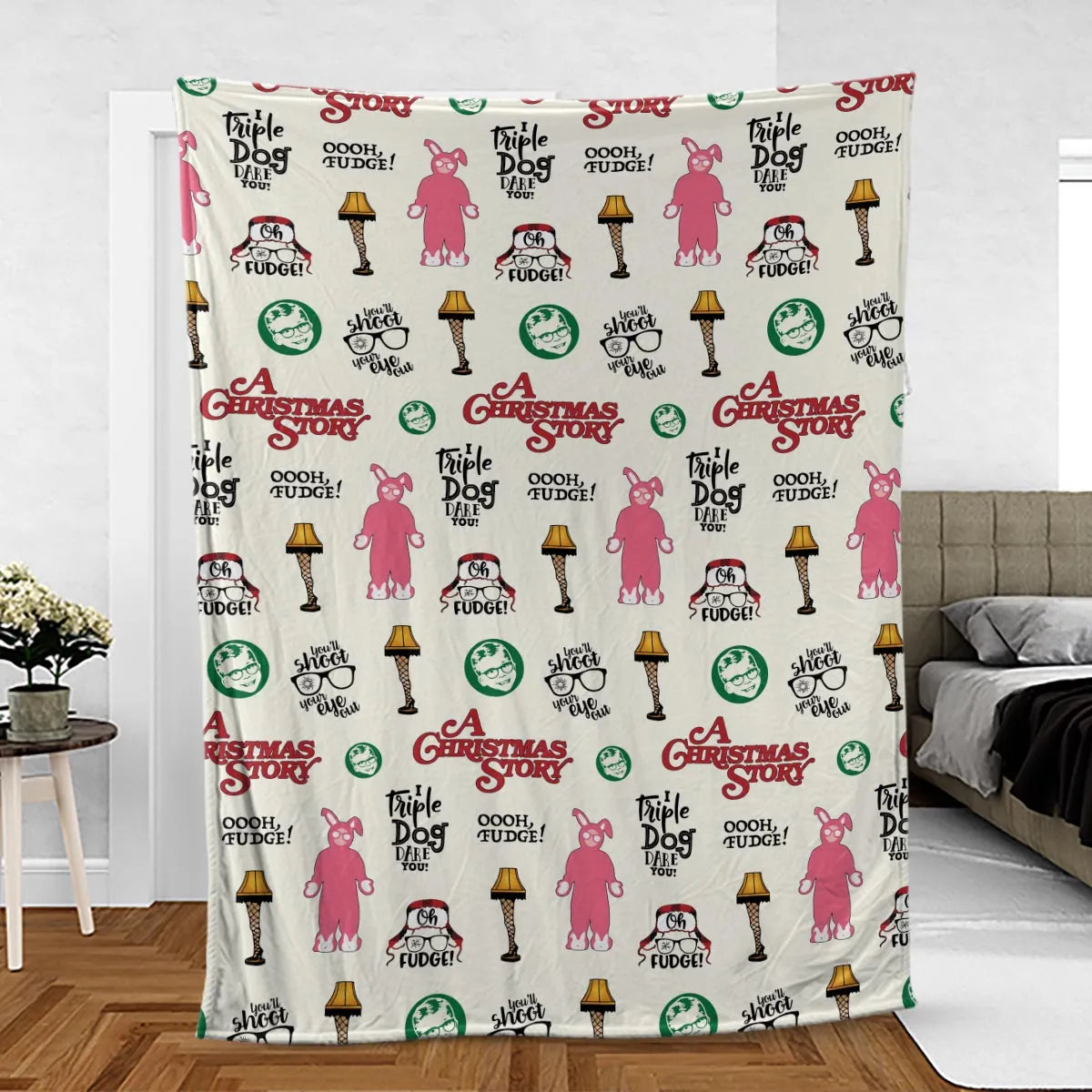 A Christmas Story Pattern Fleece Blanket