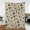 A Christmas Carol Characters Pattern Fleece Blanket