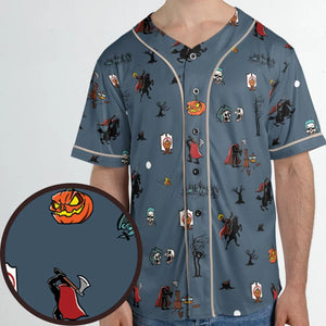 Headless Horseman Ichabod and Mr. Toad Unisex Baseball Jersey