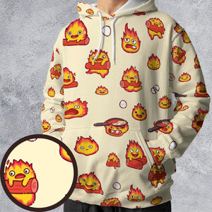 Calcifer Howl’s Moving Castle All-over Print Hoodie
