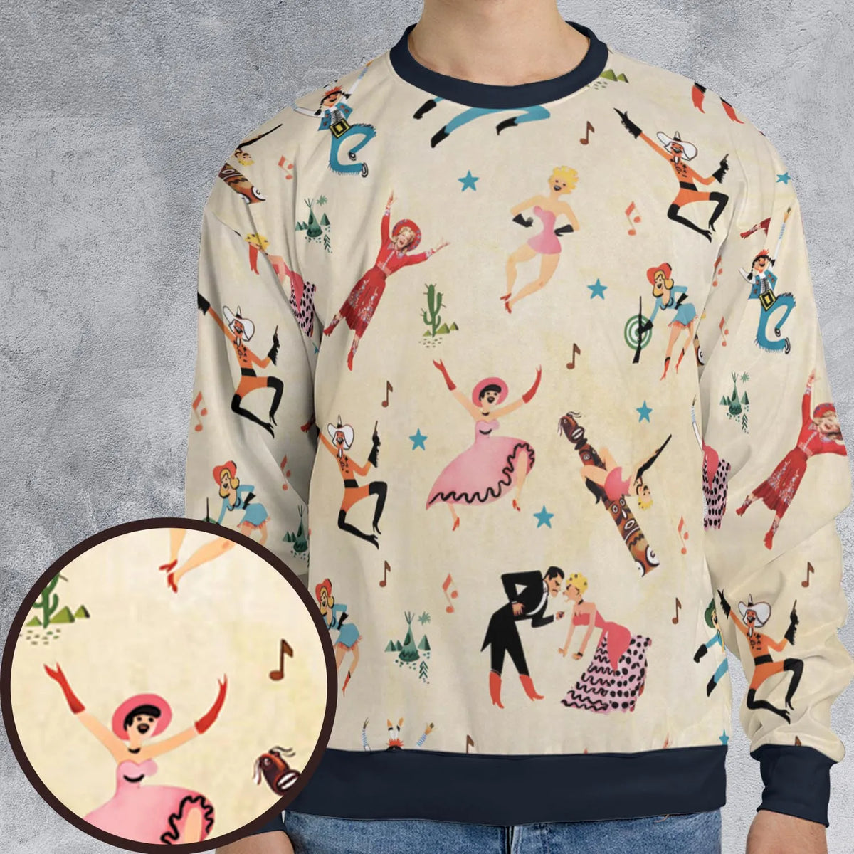 Annie Get Your Gun Characters All-over Print Sweatshirt