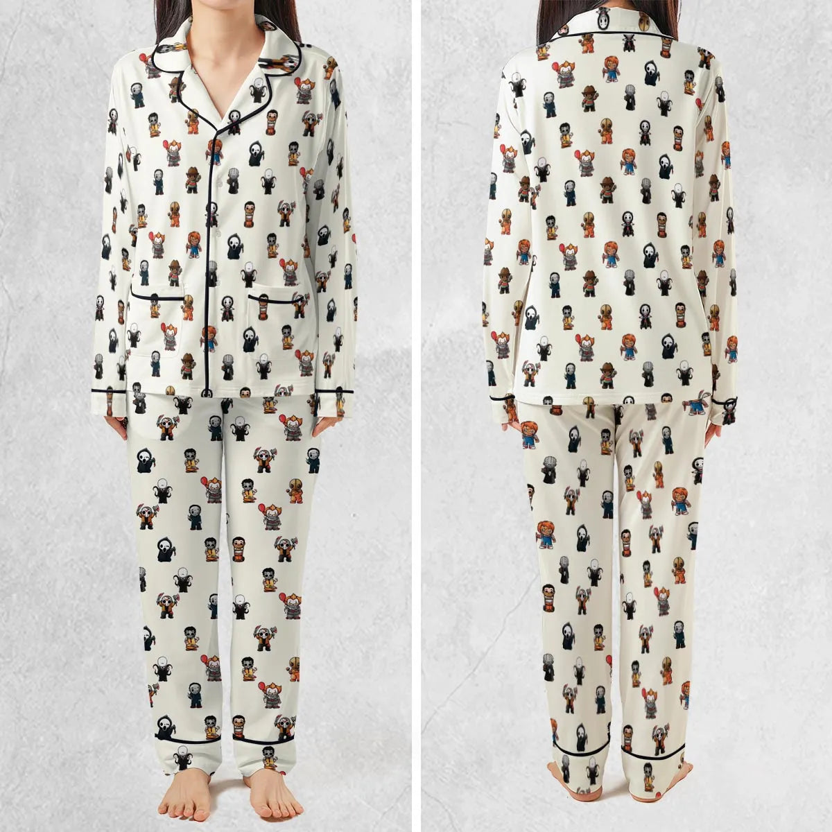 Horror Movies Characters Pattern Pajamas Set