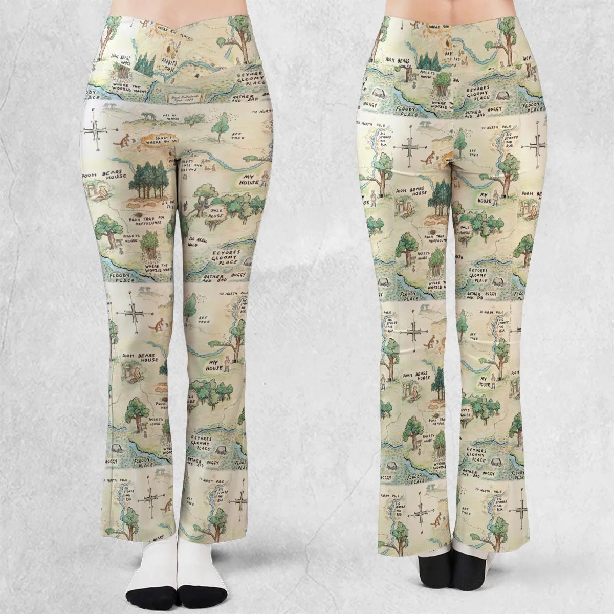 Hundred Acre Wood Map Flare Leggings