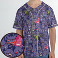 Gengars Pokemon Pattern Unisex Baseball Jersey
