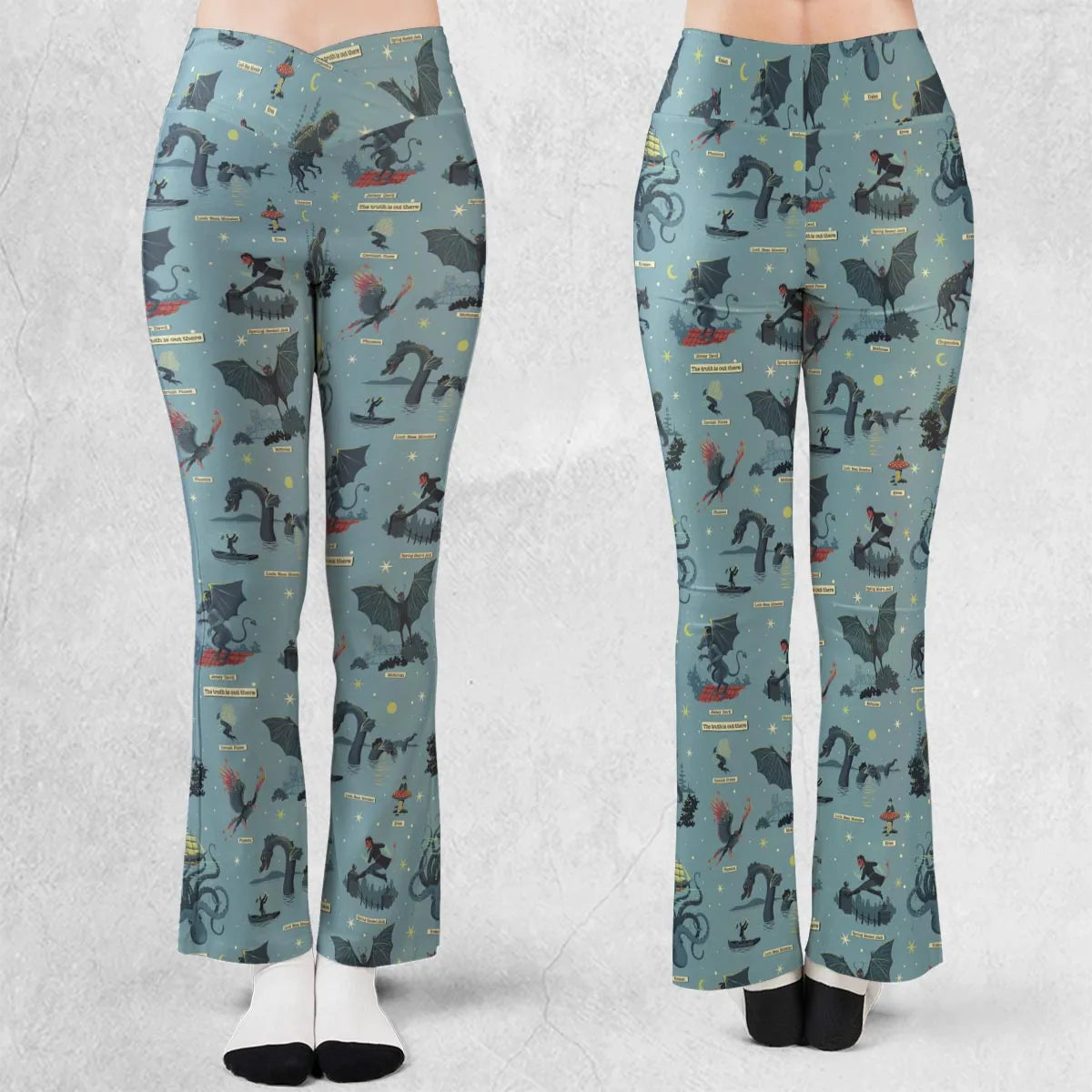 Paranormal Creatures Flare Leggings