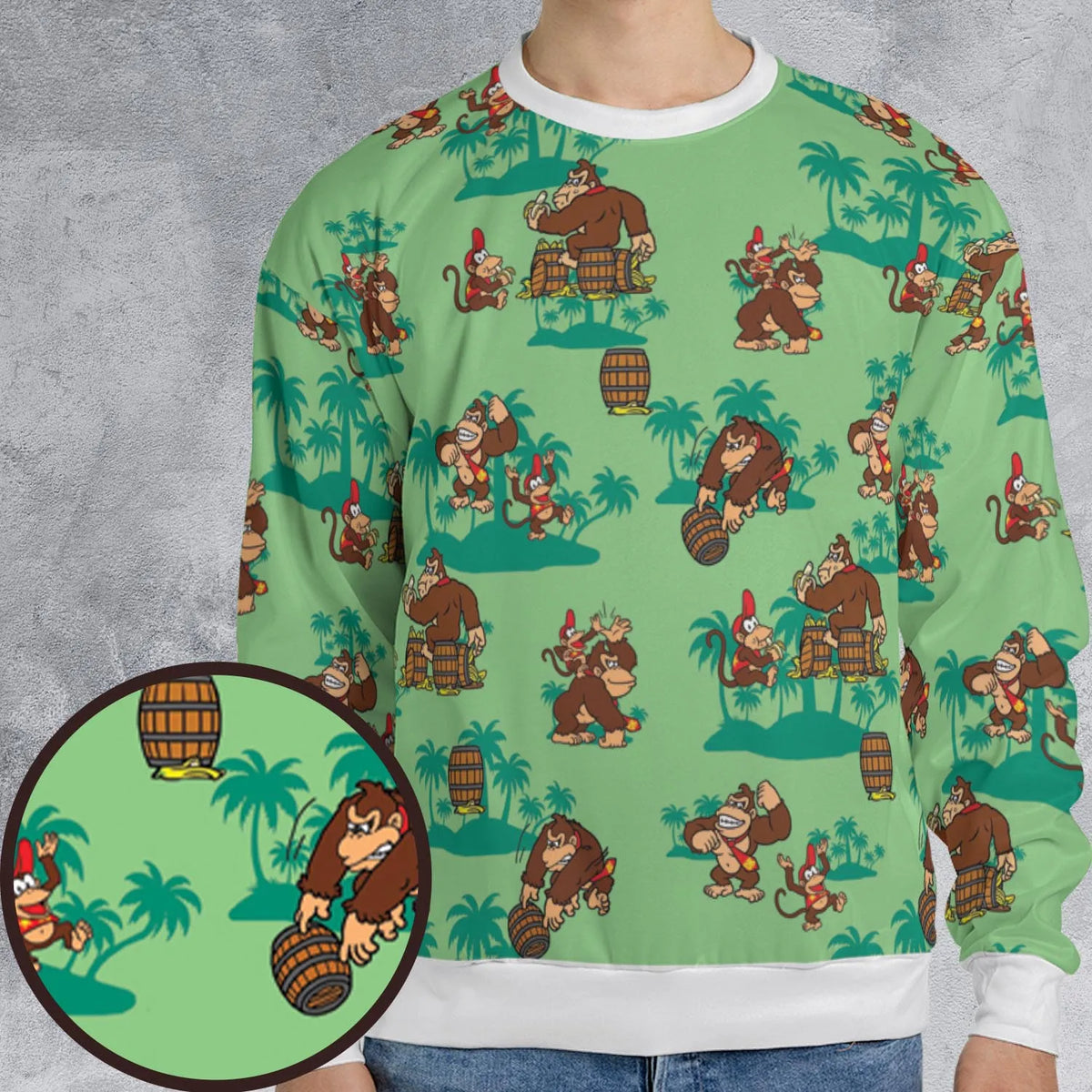 Donkey Kong & Diddy Kong All-over Print Sweatshirt