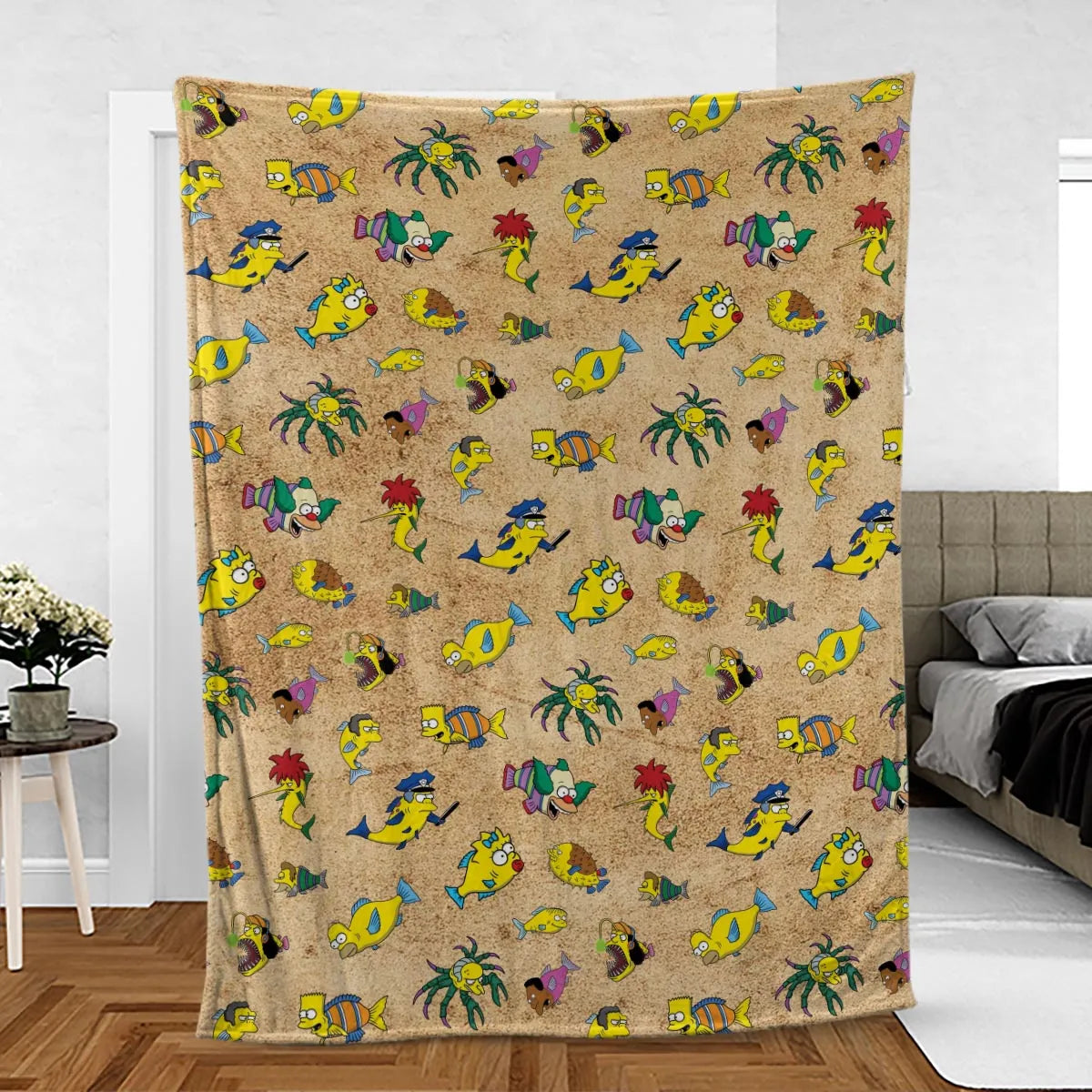 Shrimpsons The Simpsons Fleece Blanket
