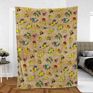 Shrimpsons The Simpsons Fleece Blanket