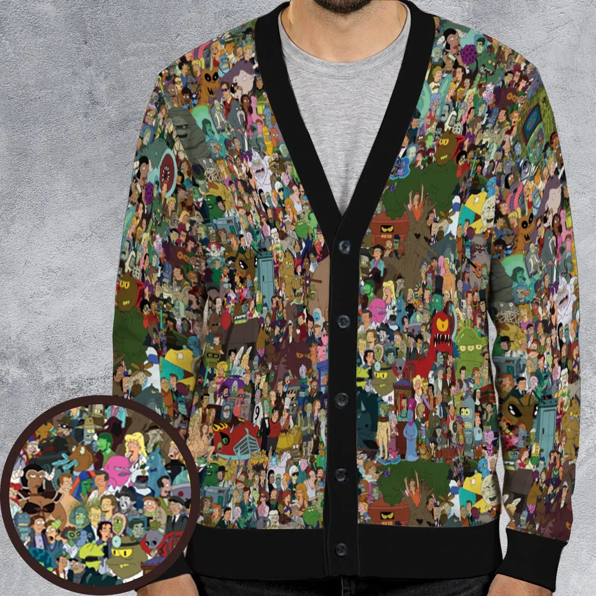Futurama Characters Cardigan