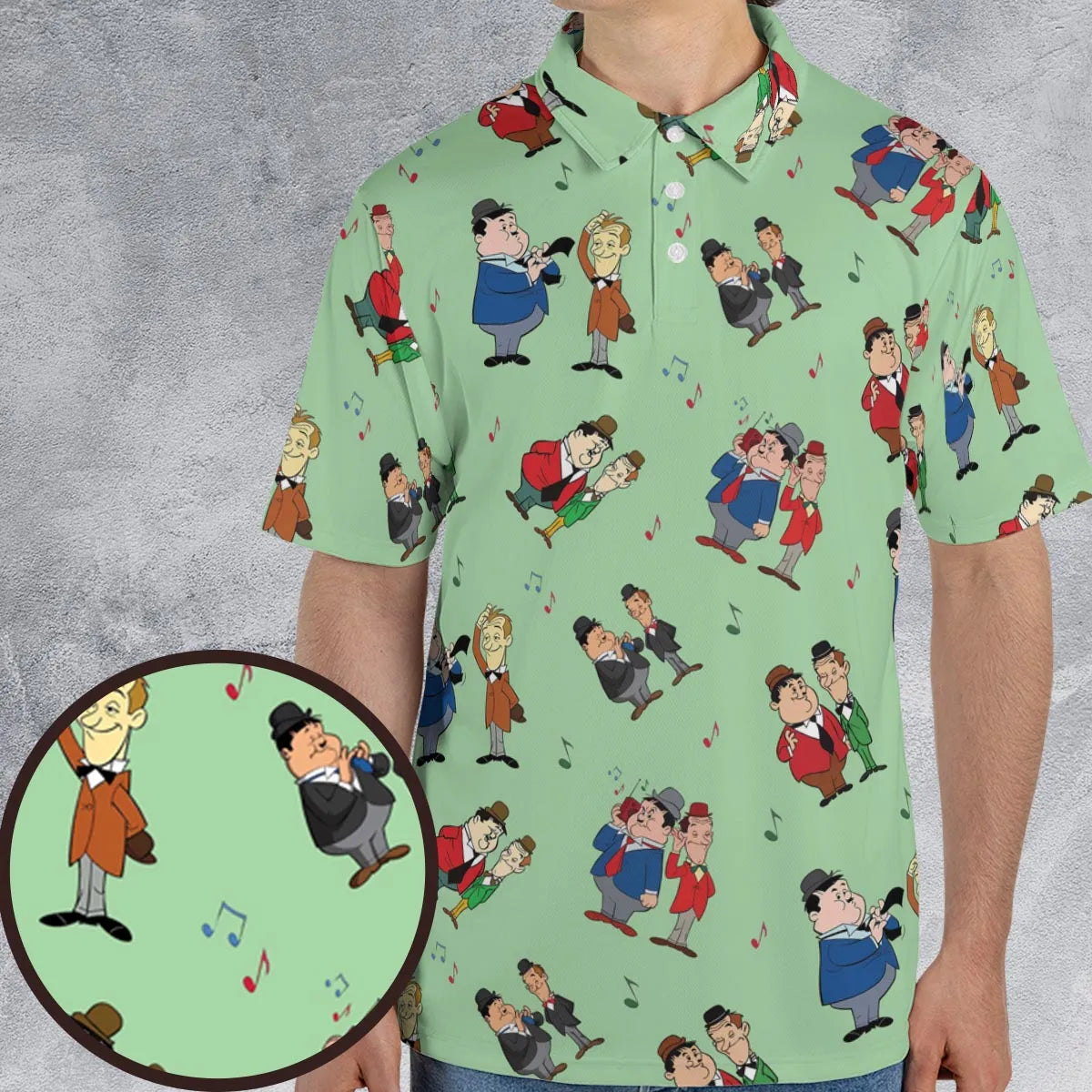 Another Fine Mess Laurel And Hardy AOP Men/Women Polo Shirt