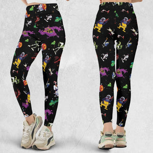 Earthworm Jim And Od Characters Legging