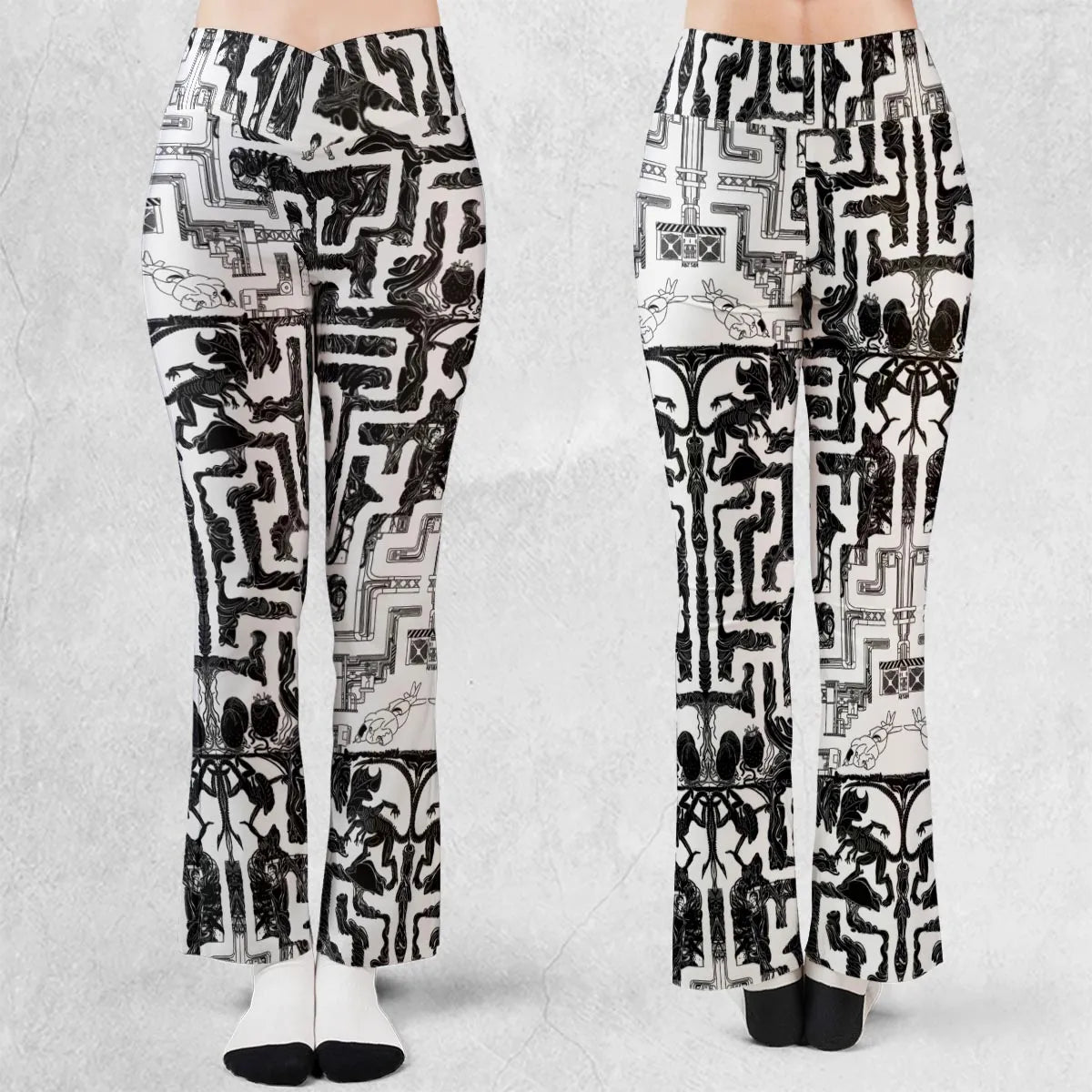 Xenomorph Alien Maze Flare Leggings